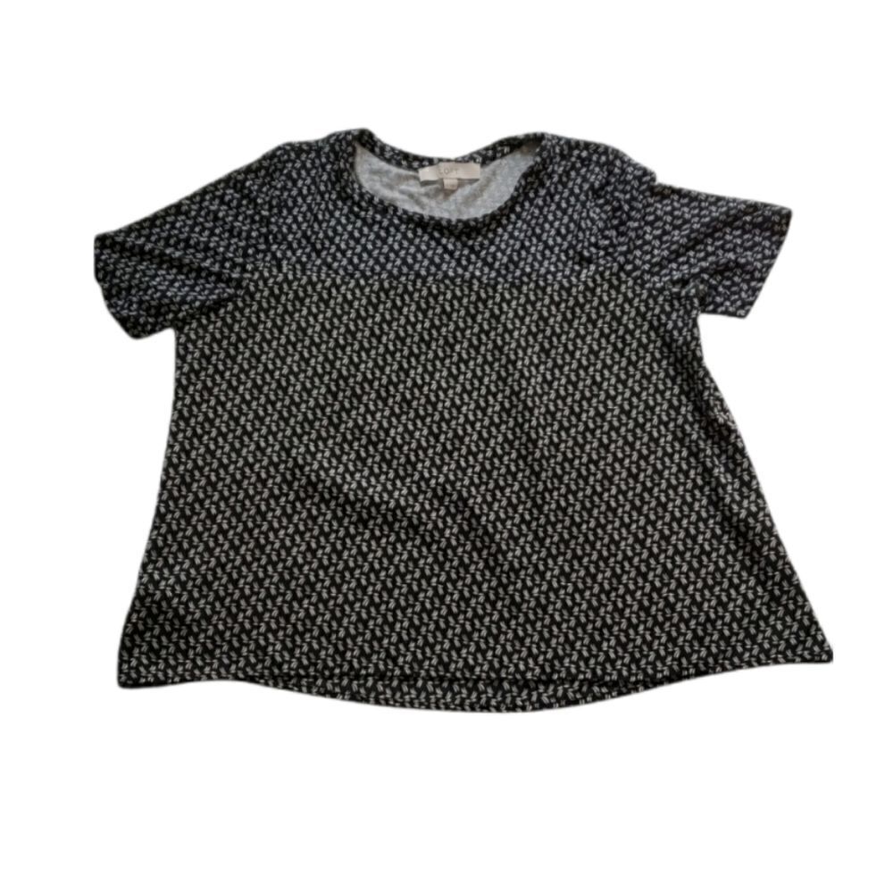 Loft black and white top